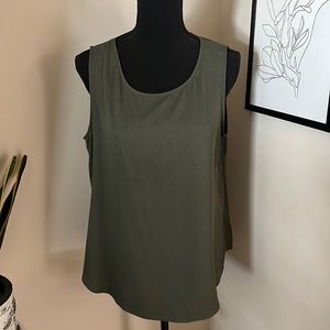 Army green blouse tank